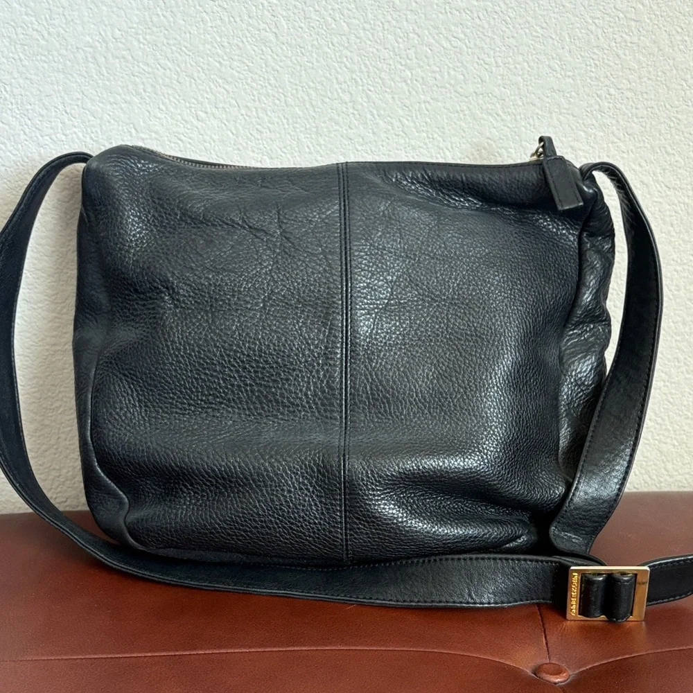Anne Klein Black Leather Crossbody Bag